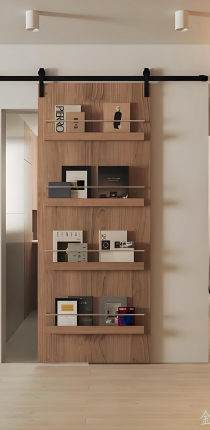 黑色轨道谷仓门